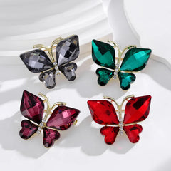 Fashion Glitter Rhinestone Sweet Butterfly Brooches for Girls Sweet Sparking Luxury Pins Jewelry for Women Ladies Accessories