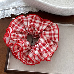 Elegant Cute Sweet Fashion Scrunchies for Baby Girls Plaid Cherry Animals Hair Ties for Kids Children Hair Accessories in Stock