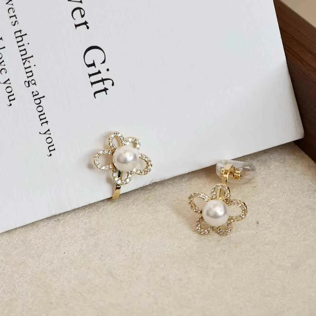 Fashion Dainty Glamorous Butterfly Clip on Earrings for Girls Elegantb Graceful Sweet Jewelry for Women Ladies Accessories Chic