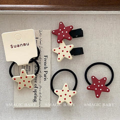 Simple Star Polka Dot Hair Clips for Baby Girls Fashion Cute Sweet Alligators for Kids Children Hair Accessories in Stock Chic