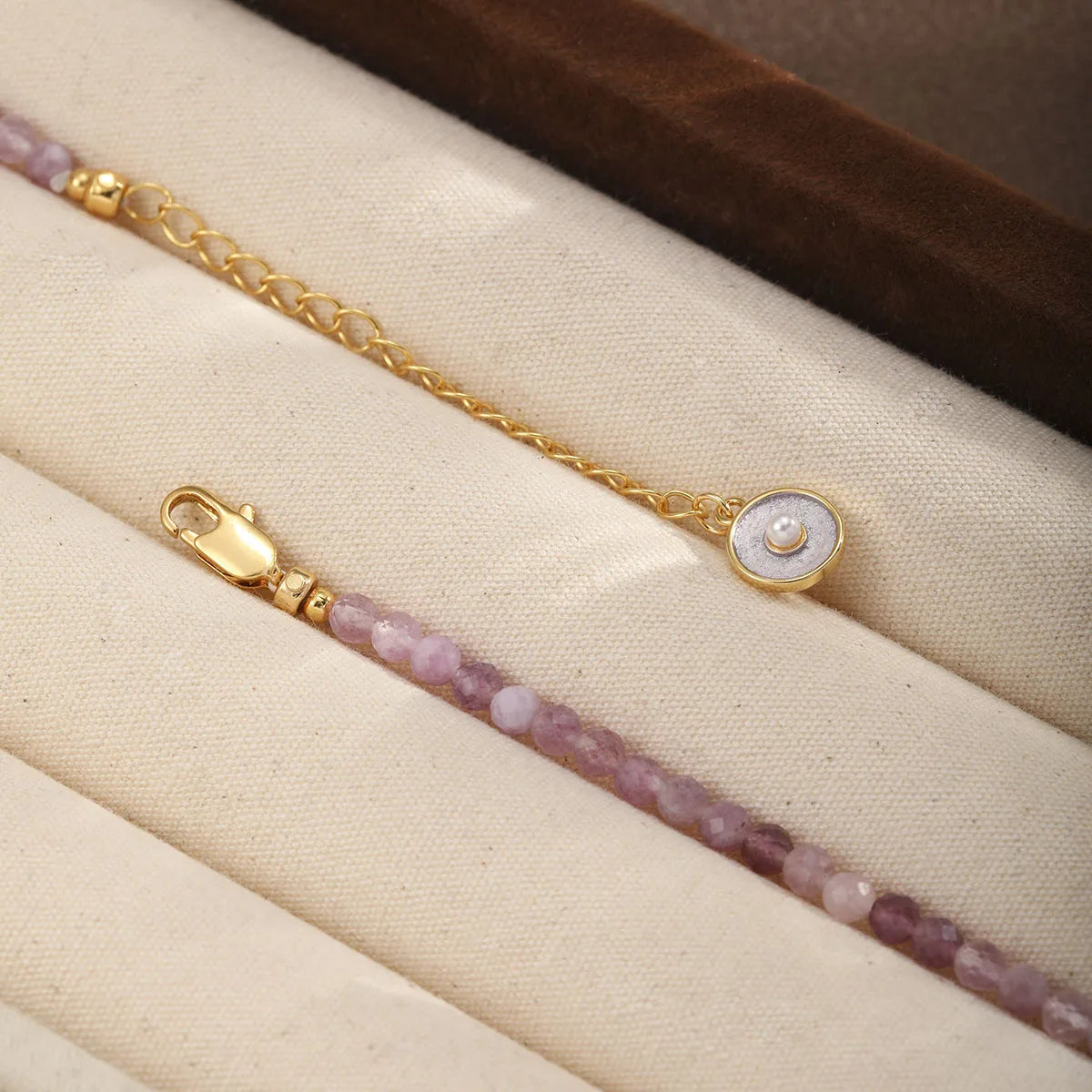 Female Purple Beads Zircon Natural Stone Baroque Pearl Necklace Pendant Low MOQ Bulk in Stock Jewelry for Women Party Daily
