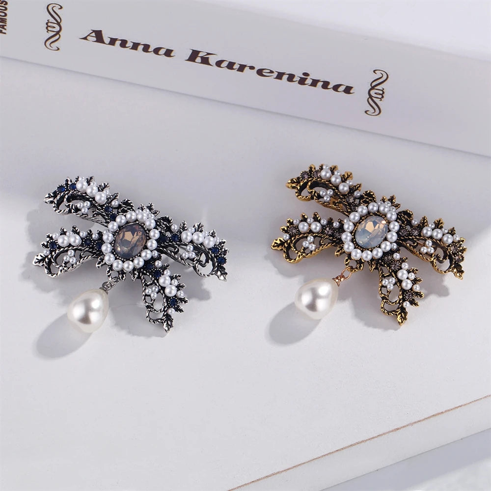 Fashion Bowknot Butterfly Luxury Vintage Retro French Style Brooches for Girls Elegant Pins Jewelry for Women Ladies Accessories