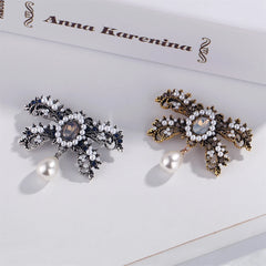Fashion Bowknot Butterfly Luxury Vintage Retro French Style Brooches for Girls Elegant Pins Jewelry for Women Ladies Accessories