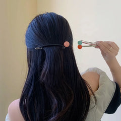 Sweet Cute Fashion Ball Candy Color Hair Clips for Girls Elegant Trendy Bobby Pins for Women Ladies Hair Accessories Stylish