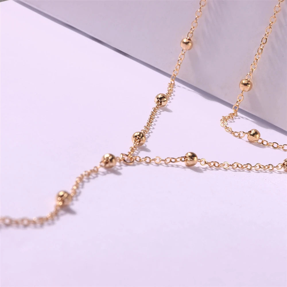 Fashion SImple Minimalistic Trendy Stylish Sweater Chain Necklaces for Girls Glamorous Jewellry for Women Ladies Accessories