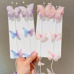 Sweet Cute Butterfly Fashion Hair Clips for Baby Girls Trendy Princess Alligator for Kids Children Hair Accessories in Stock