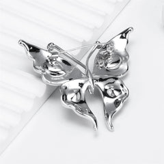 Fashion Glitter Rhinestone Sweet Butterfly Brooches for Girls Elegant Pins Jewelry for Women Ladies Accessories Wholesale Chic