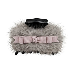 Fashion Fluffy Bowknot Elegant Luxury Hair Claw Clips for Girls Sweet Trendy Cute Hair Accessories for Women Ladies in Stock