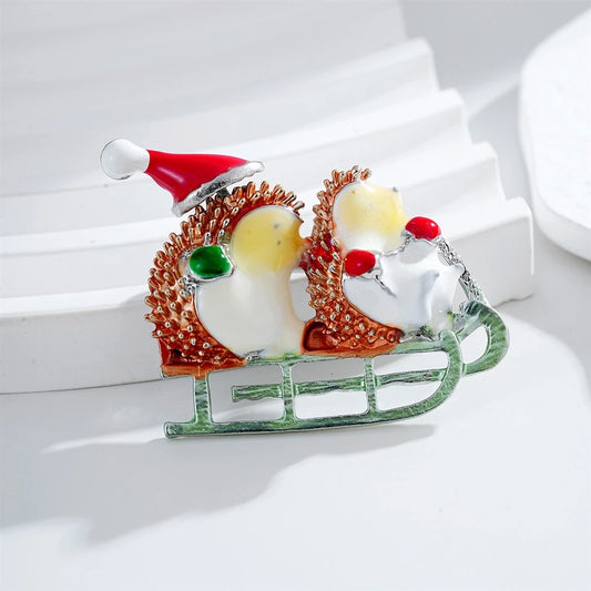 Fashion Christmas Sweet Brooches for Girls Stylish Trendy Glamorous Pins Jewelry for Women Ladies Accessories Chinese Supplier