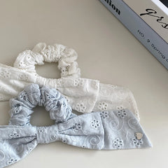 Cute Sweet Classic Bowknot Scrunchies for Girls Fashion Chic Simple Hair Ties for Women Ladies Hair Accessories in Stock