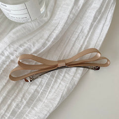 Hot Sale French Vintage Elegant Women Hairpins Medium Barrette Bowknot Solid Color Fabric Claw Clips Wholesale Stock Accessory