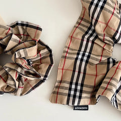Fashion Trendy Sweet Classic Plaid Scrunchies for Girls Elegant Stylish Luxury Hair Ties for Women Ladies Hair Accessories
