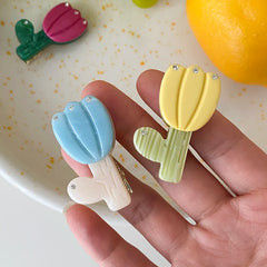 Hot Sale Multicolor Small Alligator Hair Clips Flower Shape Rhinestone Stock Accessories for Women Sweet Cute Fashion Carton