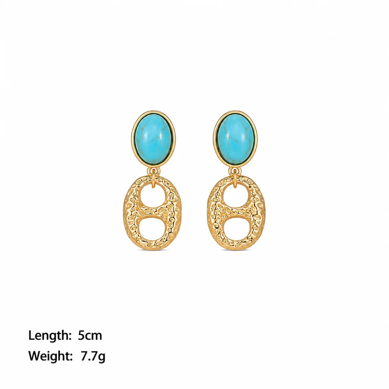 Fashion Blue Turquoise Tiger Eye Stone Drop Earrings for Girls Vintage Jewelry for Women Ladies Wholesale China Factory Bulk