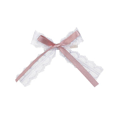 Brand New Solid Color Bowknot Lace Hair Clips for Girls Fashion Sweet Princess Style Haarspange for Women Lady Hair Accessories