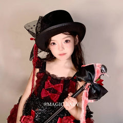2025 Halloween Vintage Fashion Lace Bowknot Head Band for Baby Girls Hat Witch Queen Hair Band for Kids Child Hair Accessories