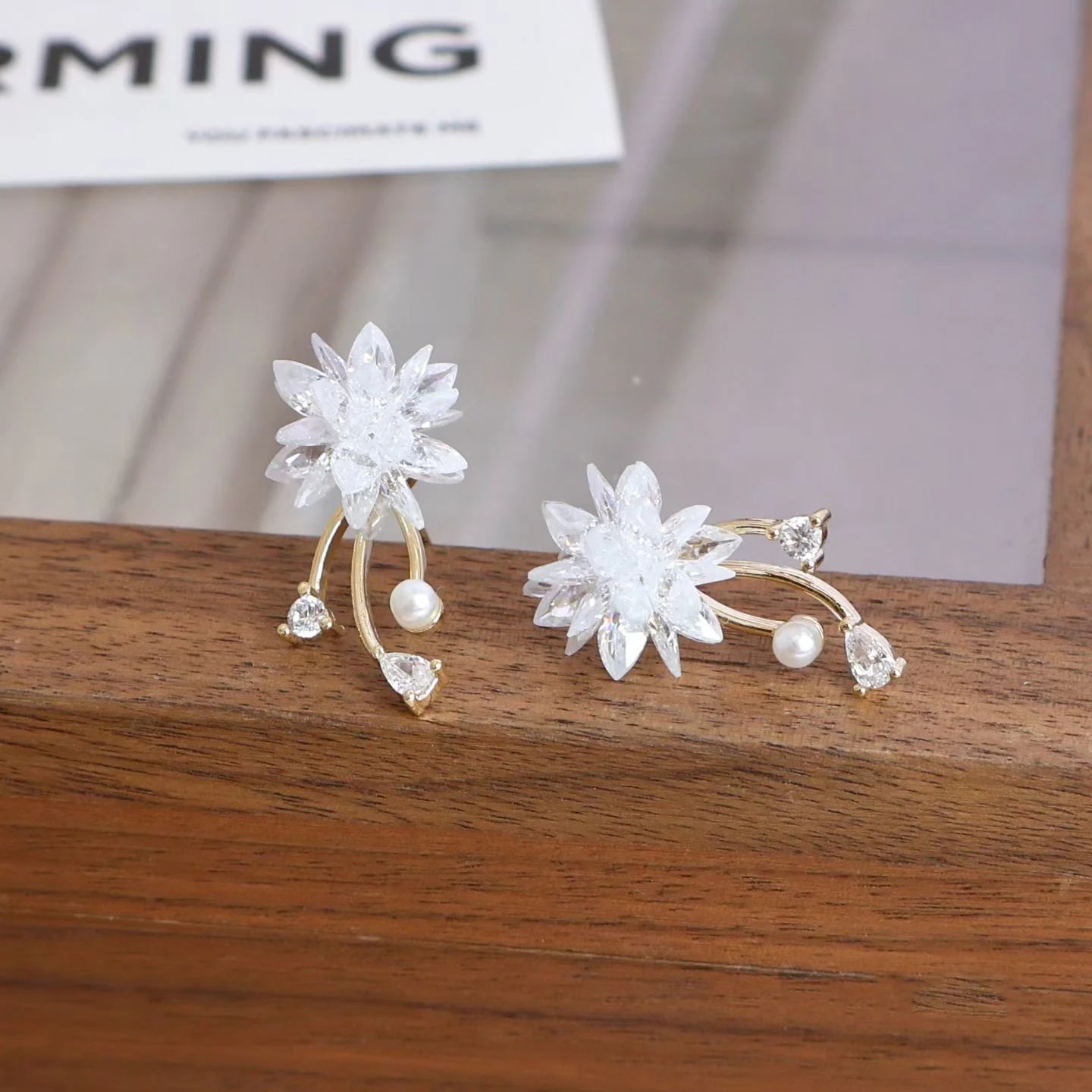 Ladies New Design Bow Flower Decorative Small Drop Earring Fashion Elegant Graceful Glamorous Wholesale Jewelry Accessories