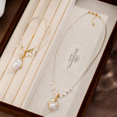 Fashion Freshwater Pearl Baroque Pearl Pendent Necklaces for Girls Elegant Jewelry for Women Ladies Wholesale China Factory