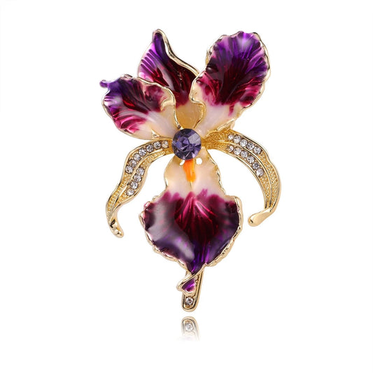 Fashion Flowers Glitter Elegant Brooches for Girls Stylish Trendy Glamorous Charms Pins Jewelry for Women Ladies Accessories