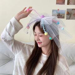 Hot Sale Tulle Large Bowknot Barrette Clips Trendy Sweet Customized Breathable High Quality Hairpins Accessories for Women Daily