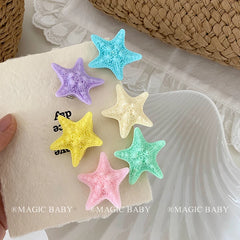 Sweet Cute Solid Candy Color Star Hair Clips for Baby Girls Fashion Trendy Princess Style Alligator for Kids Hair Accessories