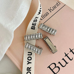 Hot Sale Mini Short Small Rhinestone Silver Alligator Glitter Fashion Minimalistic in Stock Hair Claw Clips Accessory for Women
