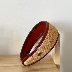 Hot Sale Wide Large Pu Fabric French Vintage Headbands for Women Graceful Lightweight Wholesale Hairbands Accessory for Office