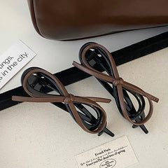 Elegant Vintage Bowknot Hair Clawclips for Women Ladies Girls Classic Solid Color Alligator Hair Accessories Custom Carton