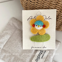 Cute Sweet Fashion Flower Animals Head Band for Baby Girls Kawaii Fluffy Hair Band Clips for Kids Children Hair Accessories