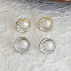 Fashion Elegant Simple Imitation Pearl Stud Earrings for Girls Sweet Classic Jewellry for Women Ladies Accessories Wholesale