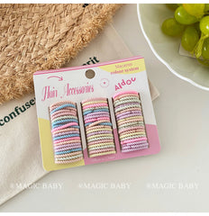 Simple Solid Color Minimalistic Fashion Scrunchies High Elastic Hair Ties for Kids Children Hair Accessories in Stock Kawaii