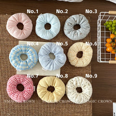 Brand New Women's Soft Cotton Plaid Scrunchies Colorful Cute Hair Ties for Girls Fashionable Accessories with Sweet Style