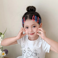 Cute Sweet Kawaii 5cm Hair Clips Baby Girls Simple Plaid Dot Fashion Minimalistic Snap Clips Kids Children Party Hair