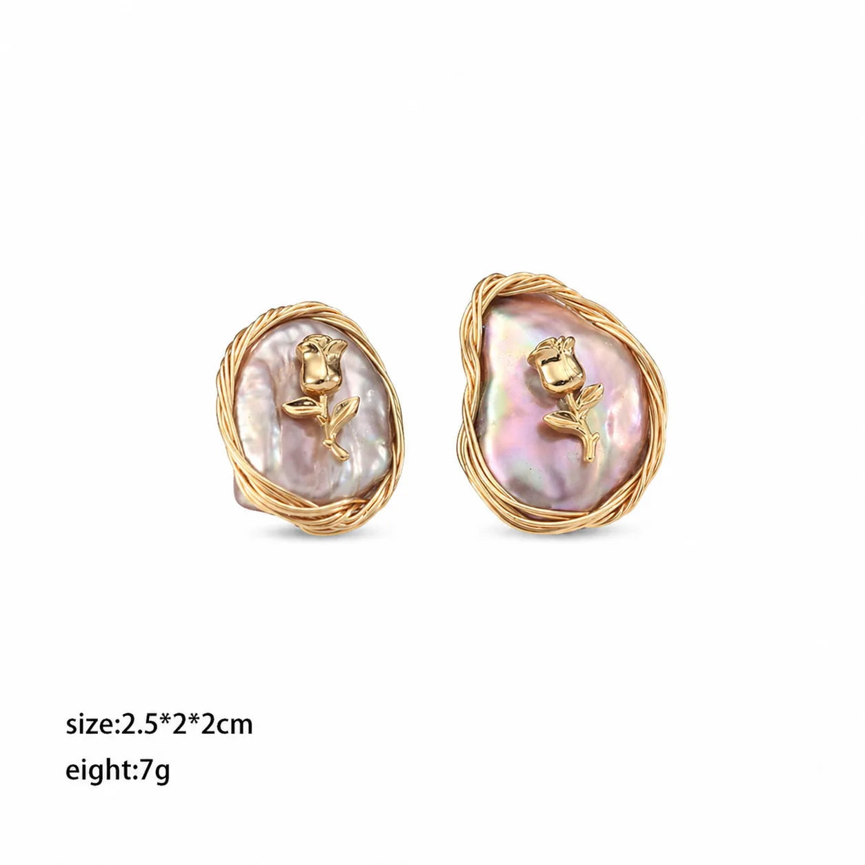 Fashion 18K Gold Plated Pearl Stud Earrings for Girls Trendy Simple Jewelry for Women Ladies Wholesale China Manufacturer