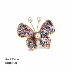 Fashion Abalone Shell Purple Butterfly Brooches for Girls Sweet Elegant Jewelry for Women Ladies China Factory Wholesale Bulk