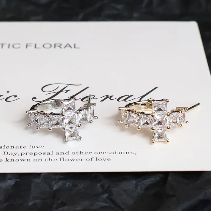 Trendy Stylish Fashion Elegant Hoop Earrings for Girls Rhinestone Jewelry for Women Lady Accessories Chinese Supplier Wholesale