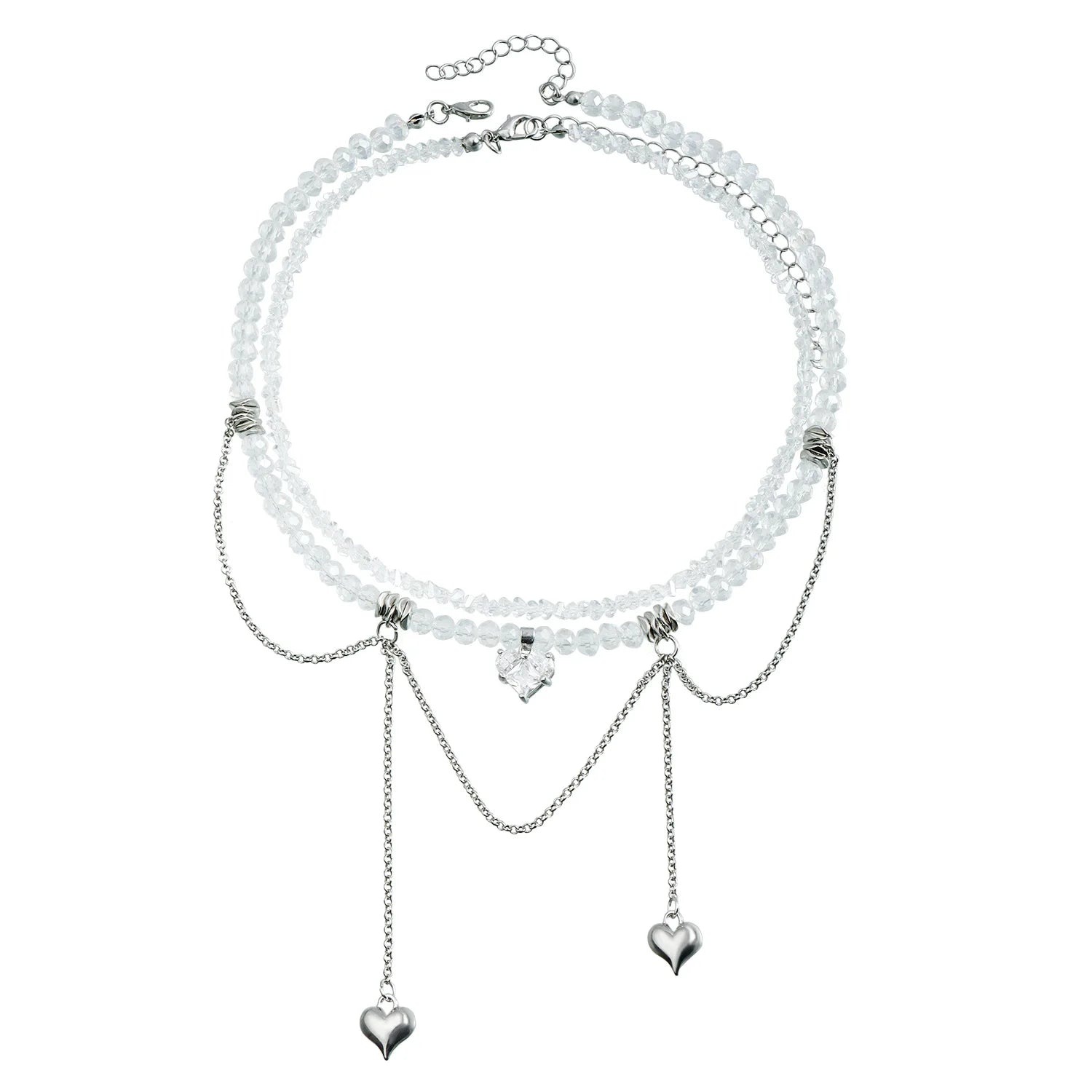Fashion Sweet Cute Heart Shaped Necklaces for Girls Dainty Fine Princess Style Jewellry for Women Ladies Accessories Wholesale