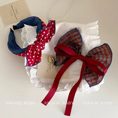 Fashion Ribbon Bowknot Polka Dot Head Band for Baby Girls Cute Sweet Hair Band for Kids Children Hair Accessories in Stock