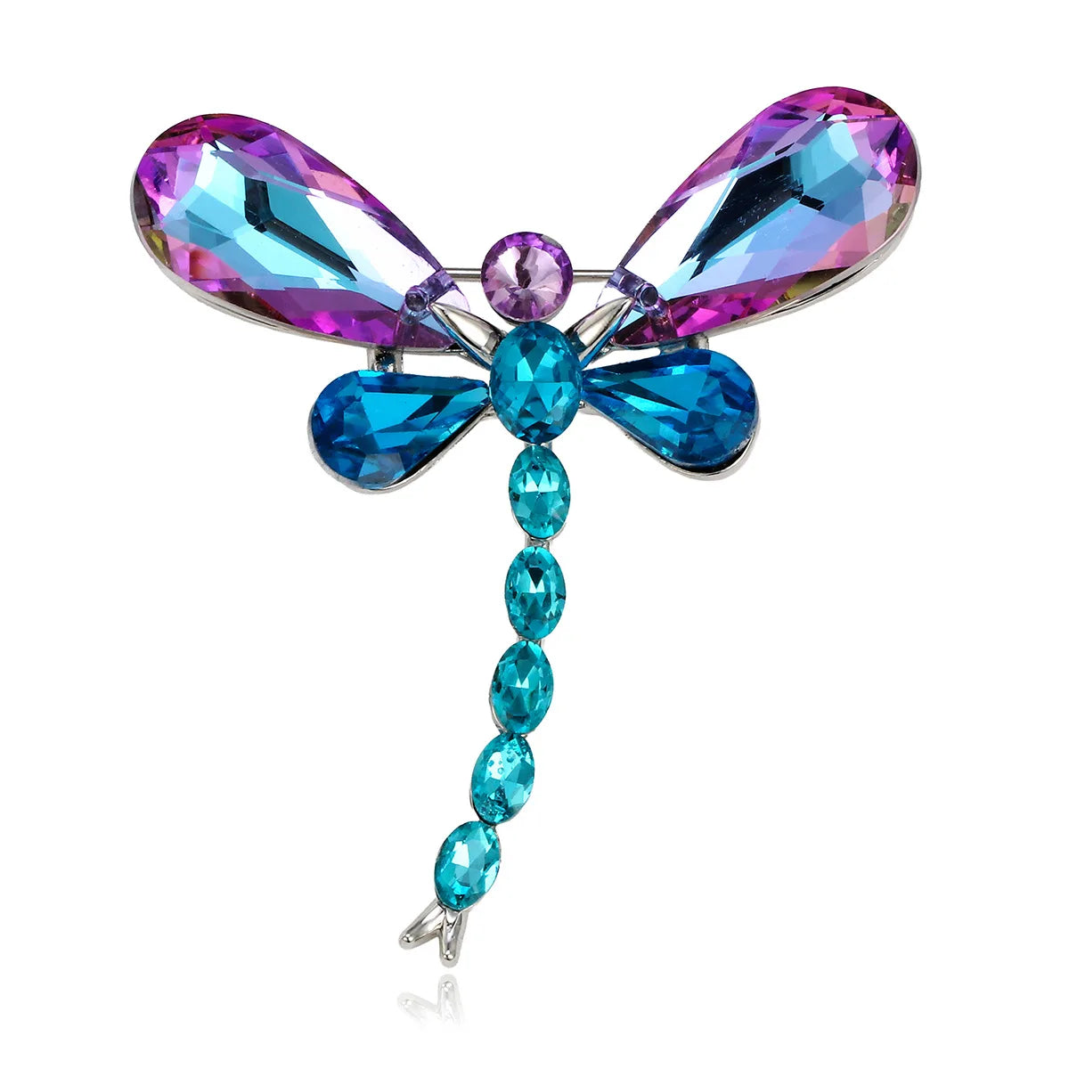Fashion Sweet Dragonfly Rhinestone Glitter Sparking Brooches for Girls Elegant Pins Jewelry for Women Ladies Accessories Chic