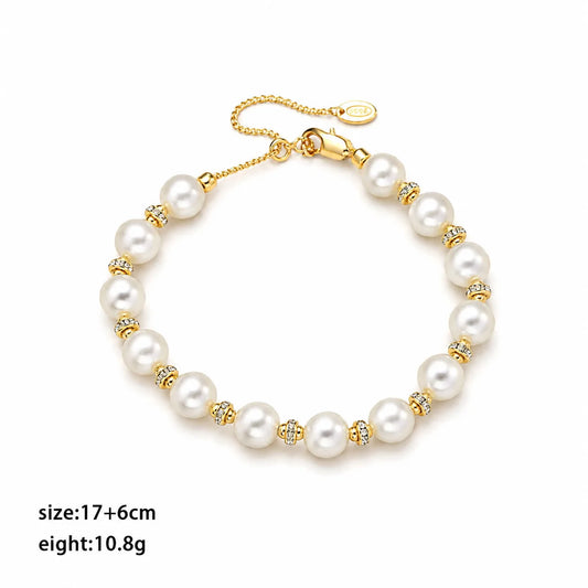 Fashion Glass Pearl Bracelets for Girls Elegant Classic Jewelry for Women Ladies Wholesale China Factory Minimalistic Luxury