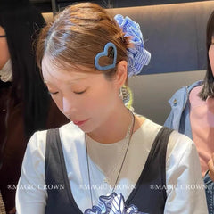 Simple Solid Color Star Heart Shaped Hair Clips for Girls Fashion Elegant Trendy Snap Clips for Women Ladies Hair Accessories