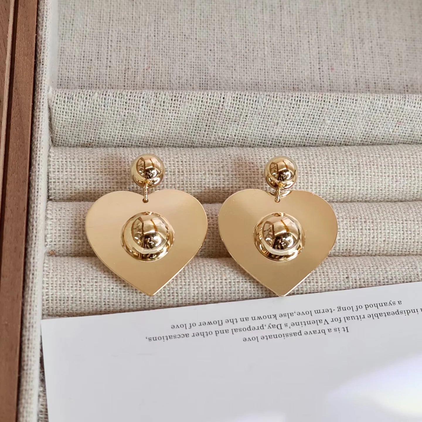 Fashion Trendy Heart Shaped Simple Drop Earrings for Girls Elegant Glamorous Jewelry for Women Ladies Accessories Wholesale