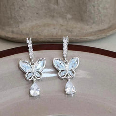 Women Butterfly Tassel New Design Drop Earring Fashion Elegant Graceful Glamorous High Quality Bulk Jewelry Accessory for Causal