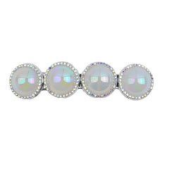 Women's Elegant Lightweight Alloy Rhinestone Hairpins Clamps Hot Sale White Beads Barrette Clips for Parties-Fashion Wholesale