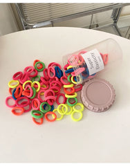 Simple Solid Color Mini Scrunchies for Baby Girls High Elastic Hair Ties for Kids Children Teens Hair Accessories in Stock