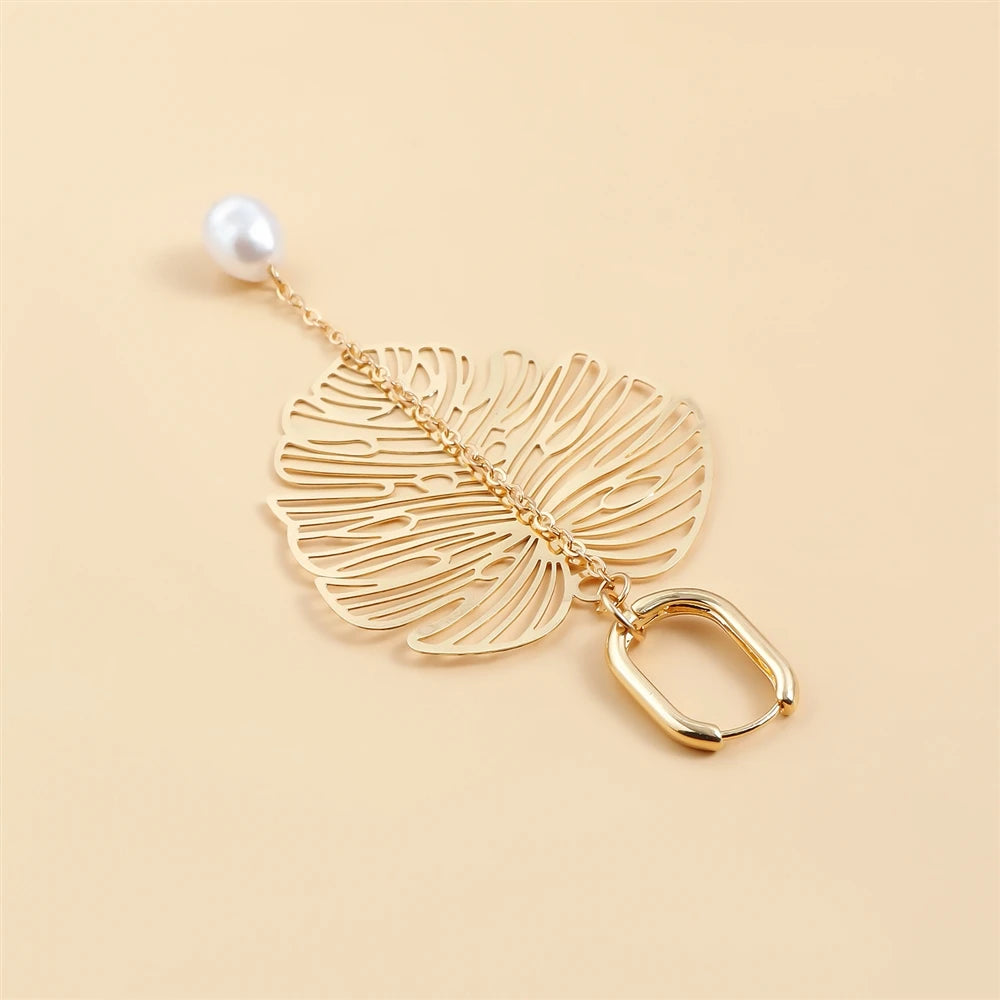 Fashion Sweet Leafs Trendy Elegant Drop Earrings for Girls Stylish Dainty Glamorous Graceful Jewelry for Women Ladies Accessory