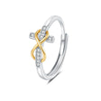 Silver / The opening is adjustable.