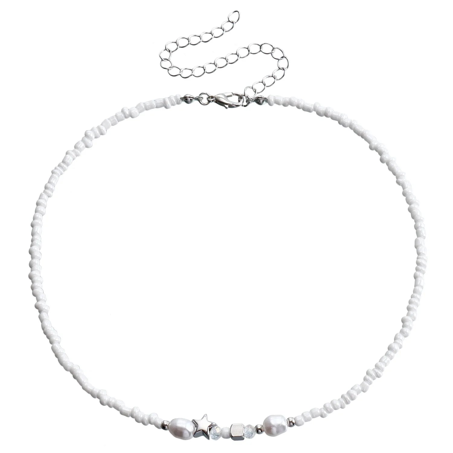 Fashion Star Beads Simple Solid Color Necklaces for Girls Sweet Trendy Jewellry for Women Ladies Accessories Chinese Supplier