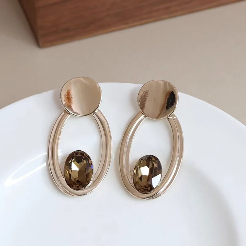 Sweet Trendy Elegant Heart Shaped Luxury Drop Earrings for Girls Charms Glamorous Jewelry for Women Ladies Accessories Wholesale