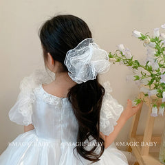 Children Solid Colored High Elastic Thick Thin Hair Scrunchies Sweet Fashion in Stock Hair Ties Accessory for Kids Stage Holiday